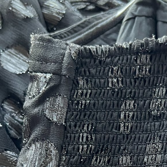 Guess Little Black Strapless Black Polka Dot Dress Twirl Worthy Skirt Size 8 - Picture 8 of 12